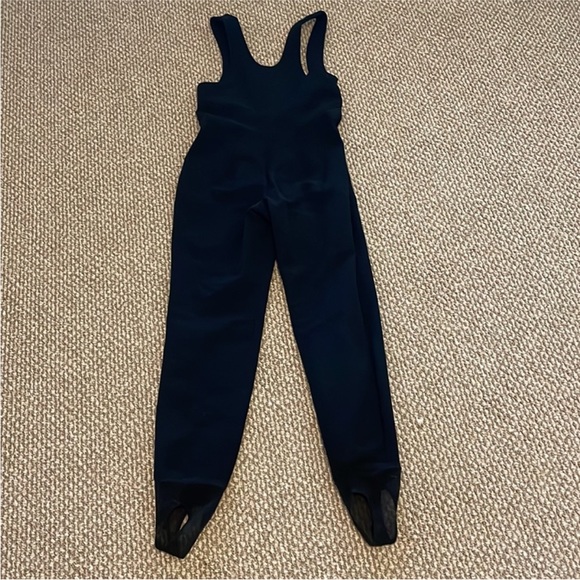 Obermeyer Vintage Black Overall One Piece Bib Stirrup Snow Suit Wool blend 6R - Picture 3 of 7